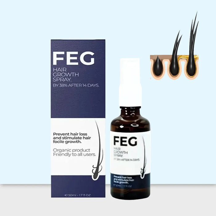 FEG Organic Hair Oil Spray – 38% Thicker Hair in 14 Days